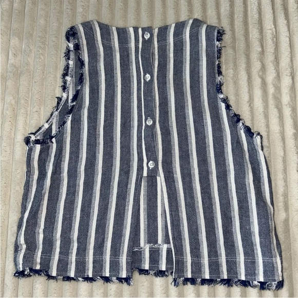 CLOTH & STONE WOMEN’S FRAY BUTTON BACK TANK TOP: XS - Picture 2 of 7